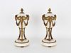 Pair of Neoclassical Gilt Marble Candle Sticks