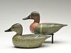 Rigmate pair of greenwing teal, Otto Garren, Canton, Illinois, 2nd quarter 20th century.