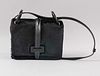 Vintage Greta Black Fur Covered Handbag Purse