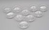 Set of 10 Cut Crystal Ice Cream Dishes