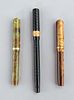 Lot of 3 Antique Fountain Pens
