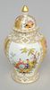 Large Dresden Porcelain Covered Urn Vase