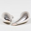 Pair of Tiffany & Co. Frank Gerry Silver Salt and Pepper Fish Form Casters