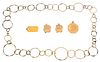 14k Gold Loop Necklace and Charm Assortment