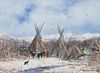 Gregory Sumida
(American, b. 1948)
Takka Winter Encampment (The Winter Snow Encampment)