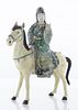 Chinese Famille Verte Porcelain Woman on Horse