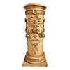 Carved Wood Pedestal by P. MAZAROZ R -France 1800s