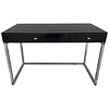 Modern desk with Black top and chrome base