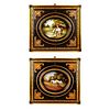 Pair of Royal Doulton H. Morrey Plaques, Horses, Framed
