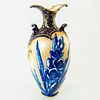Royal Doulton Gold, Blue and White Iris Flowered Vase