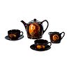 4pc Royal Doulton Kingsware Tea Set, Dame
