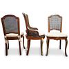 (6Pc) French Provincial Bronze Mounted Wood Chairs