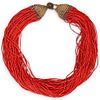 Red Coral Beaded Necklace