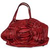 Valentino Garavani Large Flower Red Leather Bag