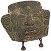 Primitive Pre Columbian Stone Carved Mask