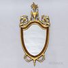 Neoclassical-style Mahogany and Giltwood Shield Mirror