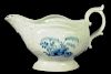 A LIVERPOOL MOULDED SAUCE BOAT, PHILIP CHRISTIAN & CO, C1768-78  painted in underglaze blue with
