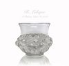 Rene Lalique Prunes Crystal Vase, C. 1930
