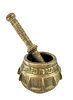 A Judaica Brass Mortar & Pestle