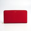 Celine Large Ziped Multifunction 105003 Women's Leather Long Wallet (bi-fold) Red BF337376