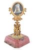 A RUSSIAN GILT SILVER AND RHODONITE PHOTO FRAME, ST. PETERSBURG 1873-1898 