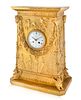A FRENCH EMPIRE-STYLE GILT BRONZE MANTEL CLOCK,  MODEL BY CHARLES PERCIER (1764-1838) AND PIERRE FONTAINE (1762-1853), SUSSE FRERES PARIS, 19TH CENTUR