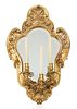 A LOUIS-XVI STYLE ORMOLU BRONZE MIRROR CANDELABRA SCONCE, LATE 19TH CENTURY-EARLY 20TH 