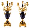 A PAIR OF FRENCH ORMOLU-MOUNTED PORCELAIN CANDELABRA, LATE 19TH-EARLY 20TH CENTURY 