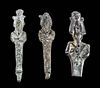 3 Egyptian Late Dynastic Leaded Bronze Osiris Figures