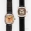Two Illinois Watch Co. "Jolly Roger" Wristwatches