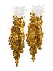 A Pair of Aesthetic Movement Style Gilt Bronze Wall Sconces