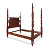A Renaissance Revival Carved Mahogany Four-Post Bed by Henredon