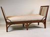 Mahogany Striped-Upholstered Holly Hunt Daybed