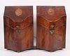 Pair of George III Inlaid Mahogany Knife Boxes