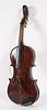 American Violin with Stylized Gooseneck Scroll