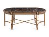 A Neoclassical Style Bronze and Marble Low Table 