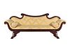 A Classical Style Carved Mahogany Swan-Foot Sofa 