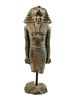An Egyptian Style Bronze Portrait Sculpture of a Pharaoh
