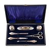 A Cased English Silver Necessary Set