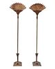 Pair of Art Deco Style Patinated Metal Standing Lamps