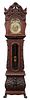 High Victorian Robustly Carved Mahogany, Five Tube, Tall Case Clock