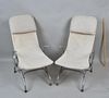 Pair Mid-Century Folding Aluminum Lounge Chairs