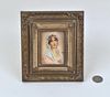 Miniature Portrait Of Lady, Signed "Hermo"