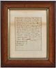 Framed 19th Century Slave Document