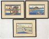 Group Three Framed Japanese Woodblock Prints