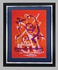 Joan Miró: " Chevauchée - Rouge Violet". Original lithograph, 1969.