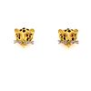 18k Leopard Ruby Earrings