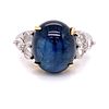 18k Burma Sapphire Diamond Ring