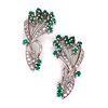 Retro 18K Diamond Emerald Earring