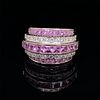 18k Pink Sapphire Diamond Ring